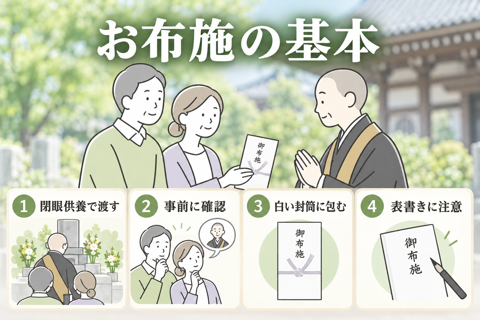 墓じまいのお布施で確認したい基本事項